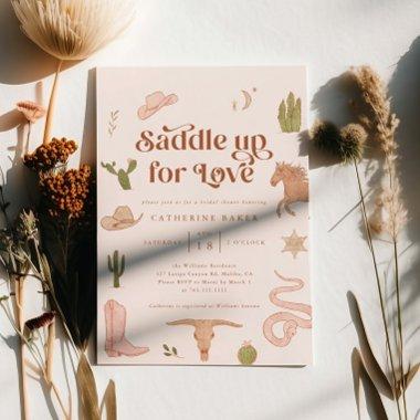 Saddle Up Western Bridal Shower Invitations