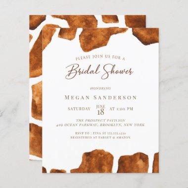 Safari Animal Print Bridal Shower Invitations
