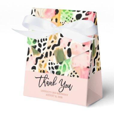 Safari Animals' Fur Prints Patterns Colorful Pink Favor Boxes