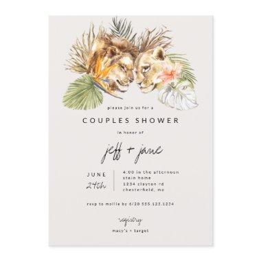 Safari Big Cats Couples Shower Invitations