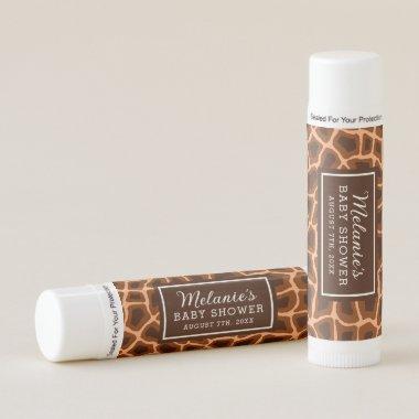 Safari Giraffe Spots Baby Shower Lip Balm Favor