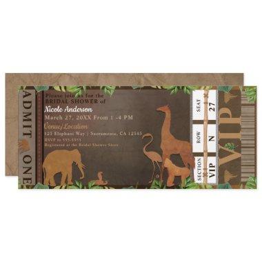 Safari Jungle Brown Animals  Ticket