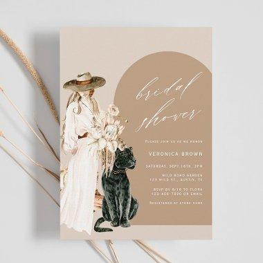 Safari Wild Leopard Boho Lady Bridal Shower Invitations