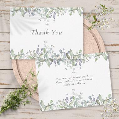 Sage and Lilac Country Greenery Thank You Invitations