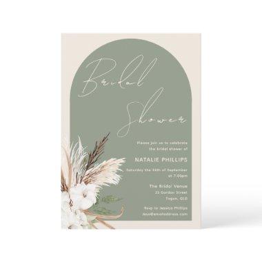 Sage Boho Arch Beige Floral