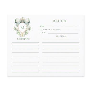 Sage Bow Crest Monogram Recipe
