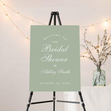 Sage Bridal Shower Calligraphy Simple Modern Green Foam Board