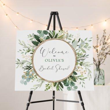 Sage Eucalyptus Greenery Bridal Shower Welcome Foam Board