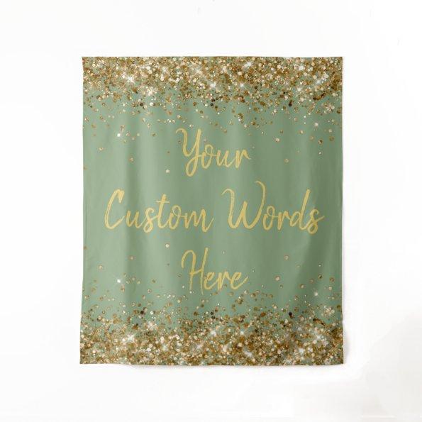 Sage Green Backdrop Birthday Party Photo Booth