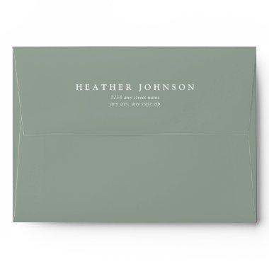 Sage Green  or Wedding  Envelope