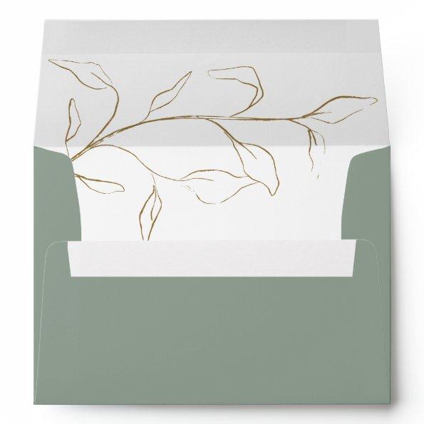 Sage Green  or Wedding  Envelope
