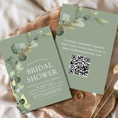 Sage Green  QR Code Eucalyptus