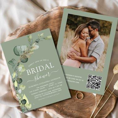 Sage Green  QR Code Photo Eucalyptus