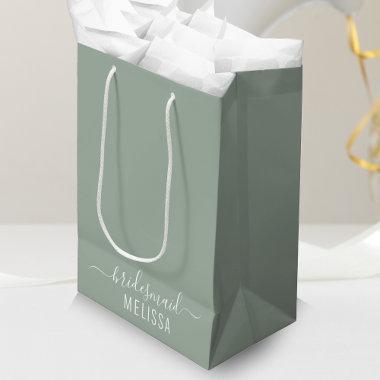 Sage Green Bridesmaid Medium Gift Bag