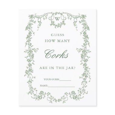Sage Green Classy 'Guess How Many' Bridal Game