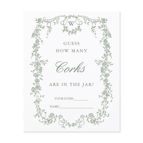 Sage Green Classy 'Guess How Many' Bridal Game