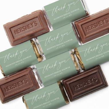 Sage Green Elegant  Thank You Hershey's Miniatures