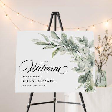 Sage Green Eucalyptus Bridal Shower Welcome Foam B Foam Board