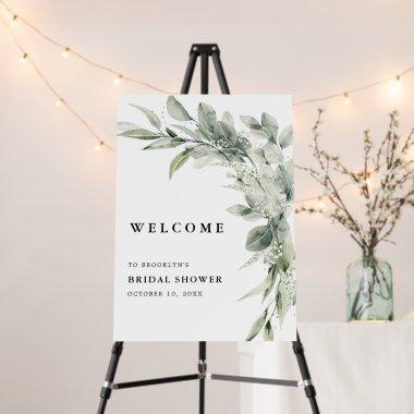 Sage Green Eucalyptus Bridal Shower Welcome Foam Board