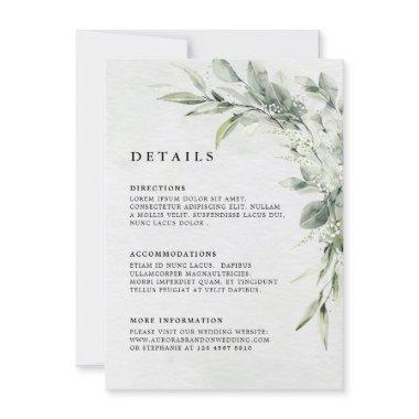 Sage Green Eucalyptus Minimalist Botanical Wedding Invitations