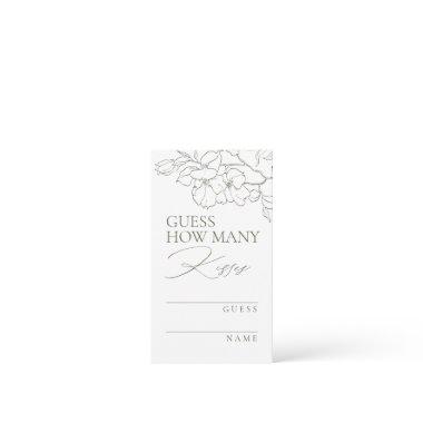 Sage Green floral guess how many kisses game Enclosure