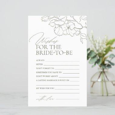 Sage Green floral wedding advice & wishes Invitations
