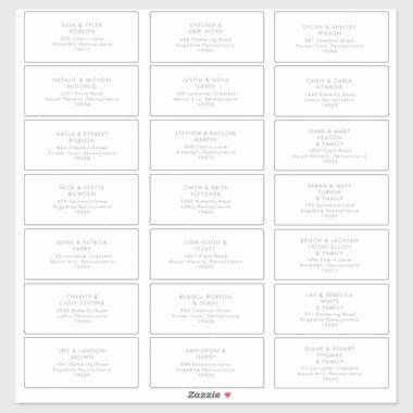 Sage Green Font Guest Address Sticker