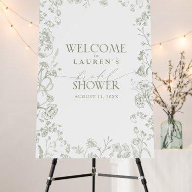 Sage Green French Victorian  Welcome Foam Board