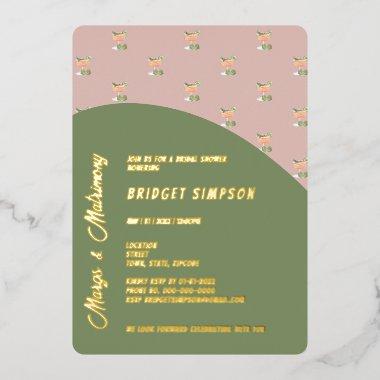 sage green margs and matrimony  foil