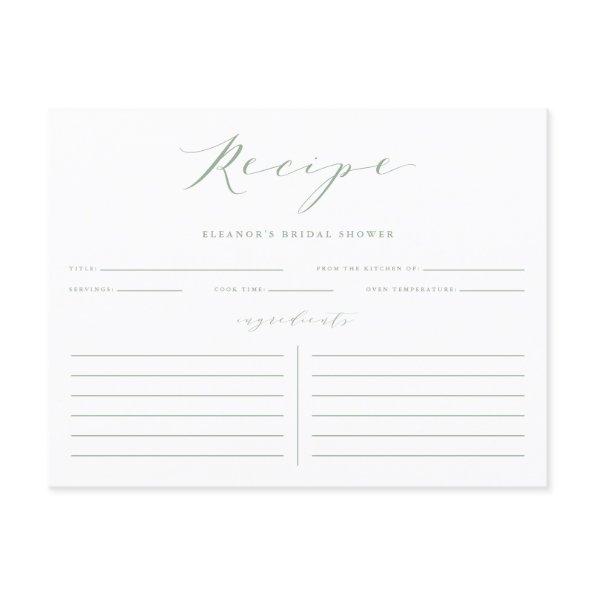 Sage Green Minimalist  Recipe
