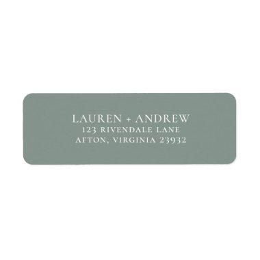 Sage Green Minimalist Return Address Label