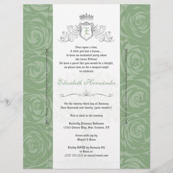 Sage Green Once Upon a Time DIY Scroll Invitations