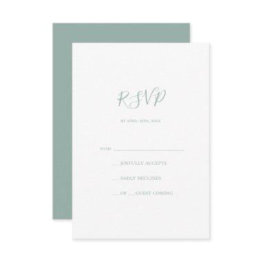 Sage Green RSVP Card