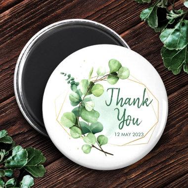 Sage green simple elegant greenery  magnet