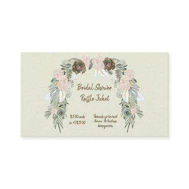 Sage Green Watercolor  Raffle Tickets Enclosure