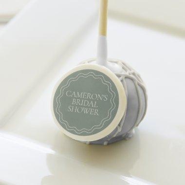 Sage Green | Wavy Scallop Border  Cake Pops