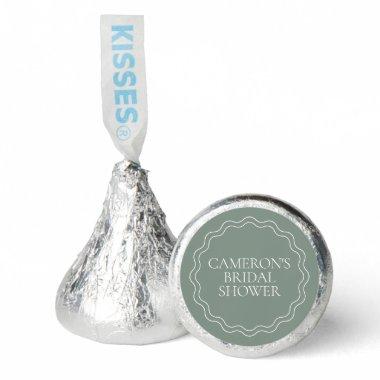 Sage Green | Wavy Scallop Border  Hershey®'s Kisses®