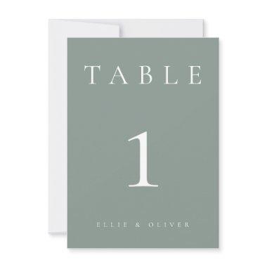 Sage Green Wedding/Event Table Number