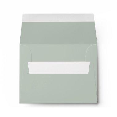 Sage Green Wedding  Envelope