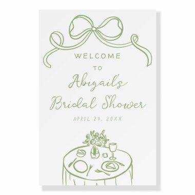 Sage Green Whimsical  Welcome Sign