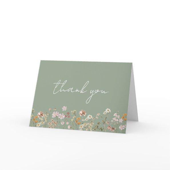 Sage Green Wildflower  Garden Thank You