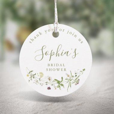 Sage Green Wildflower Rustic Boho  Favor Tags
