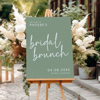 Sage Minimalist Script  Welcome Foam Board