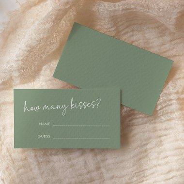 Sage Minimalist Script How Many Kisses Game Enclosure