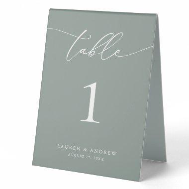 Sage Olive Green Minimalist Wedding | Event Custom Table Tent Sign