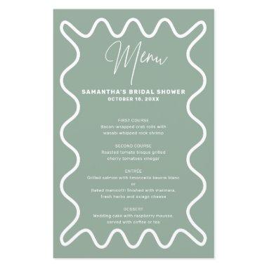 Sage Wavy Border menu  with name