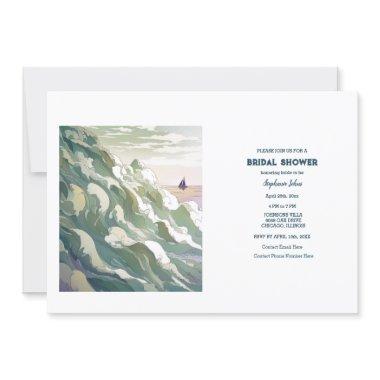 Sail Boat Nautical Ocean Art Wedding