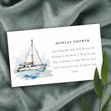 Sailboat Seascape Display Shower Bridal Shower Enclosure Invitations