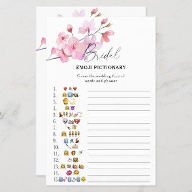 Sakura - bridal shower emoji pictionary game
