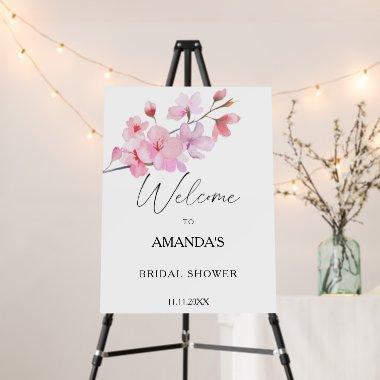 Sakura - bridal shower welcome foam board